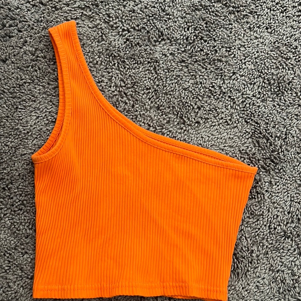 Orange crop top